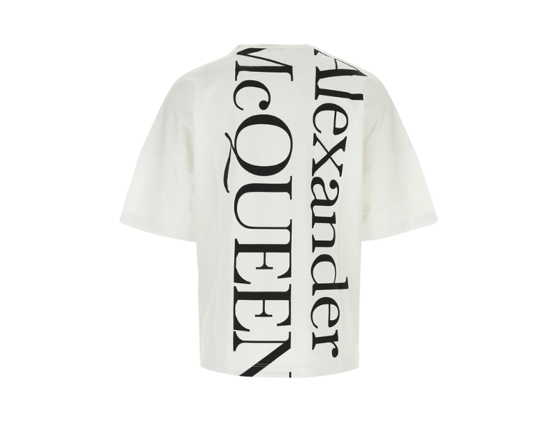 ALEXANDER MCQUEEN TSHIRT OVER MAXI LOGO BLACK