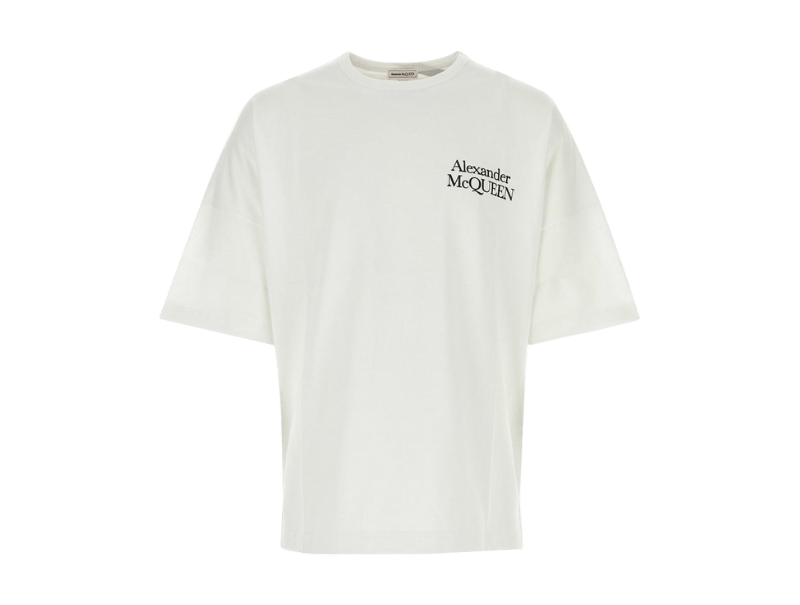 ALEXANDER MCQUEEN TSHIRT OVER MAXI LOGO BLACK